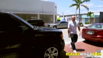 Babe in sexy lingerie having sex at work