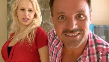 Blonde hot chick Natalia Starr gets banged by a hu