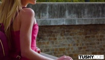 Petite brunette fucked in knee high stockings